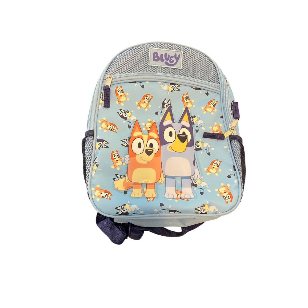 Bluey Bingo Small Backpack Light Blue‎ Kids School Bag 12 Inch Preschool Daycare